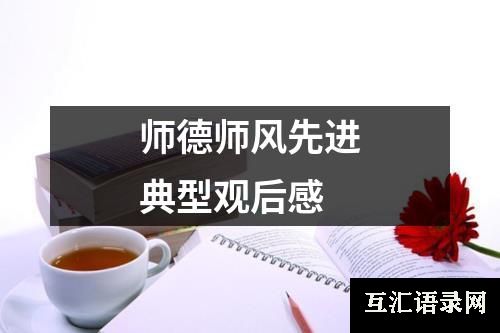 师德师风先进典型观后感