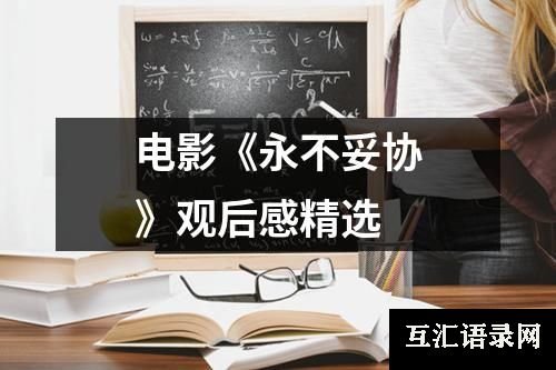 电影《永不妥协》观后感精选