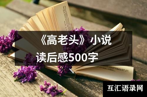 《高老头》小说读后感500字