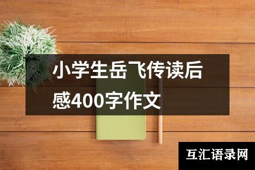 小学生岳飞传读后感400字作文
