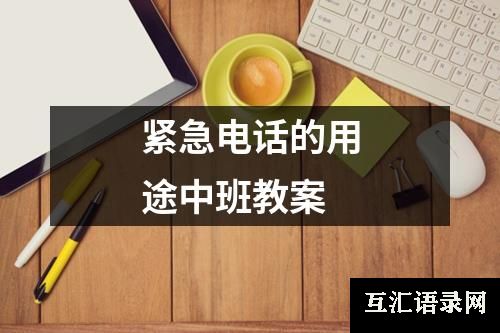 紧急电话的用途中班教案