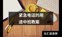 紧急电话的用途中班教案