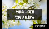 上半年中国互联网调查报告