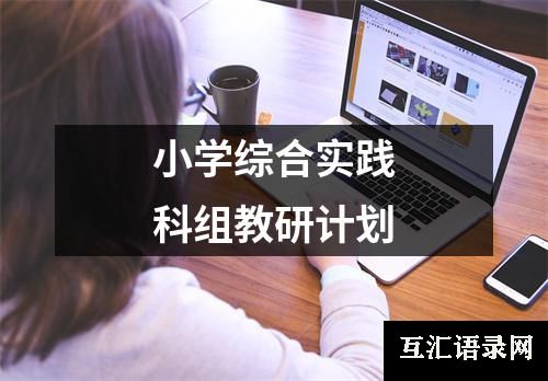 小学综合实践科组教研计划