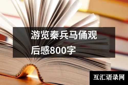 游览秦兵马俑观后感800字