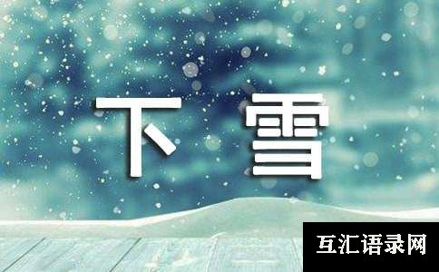 [集合]关于下雪的周记