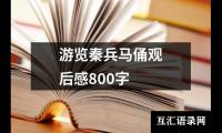 游览秦兵马俑观后感800字