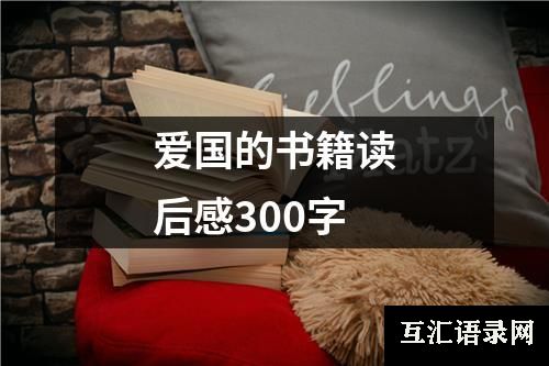 爱国的书籍读后感300字