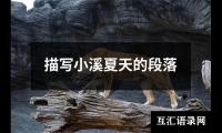 描写小溪夏天的段落
