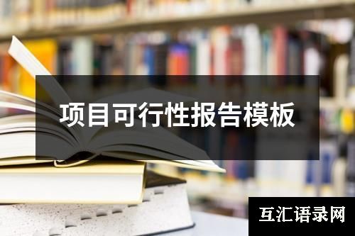 项目可行性报告模板