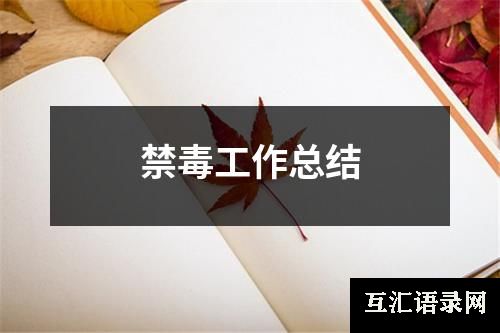 禁毒工作总结