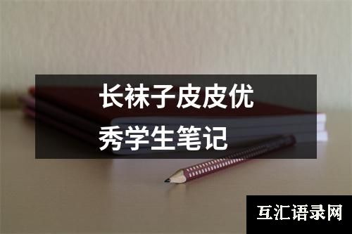 长袜子皮皮优秀学生笔记