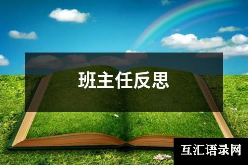 班主任反思