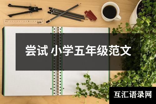 尝试 小学五年级范文