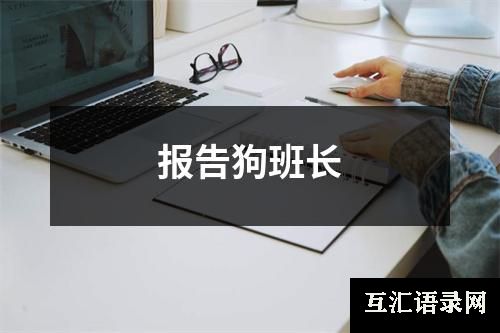 报告狗班长