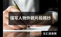 描写人物外貌片段摘抄