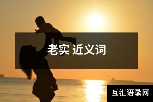 老实近义词