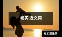 老实近义词